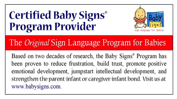 Certified Baby Signs Program Provider