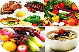 Fresh fruit, vegetables and wholesome meals